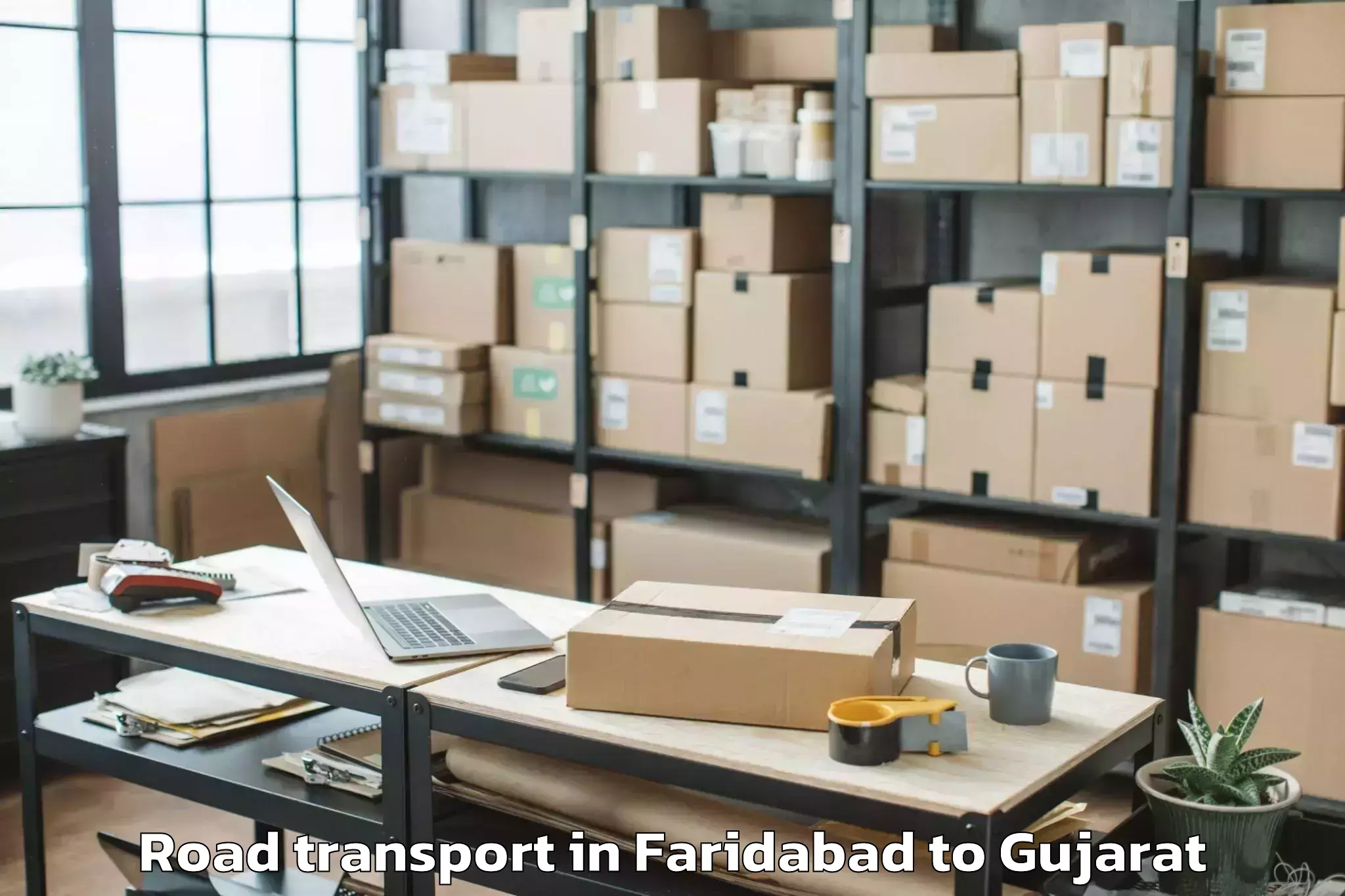 Book Faridabad to Kalol Road Transport